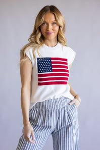 Simply Southern US Flag Sweater Tank
