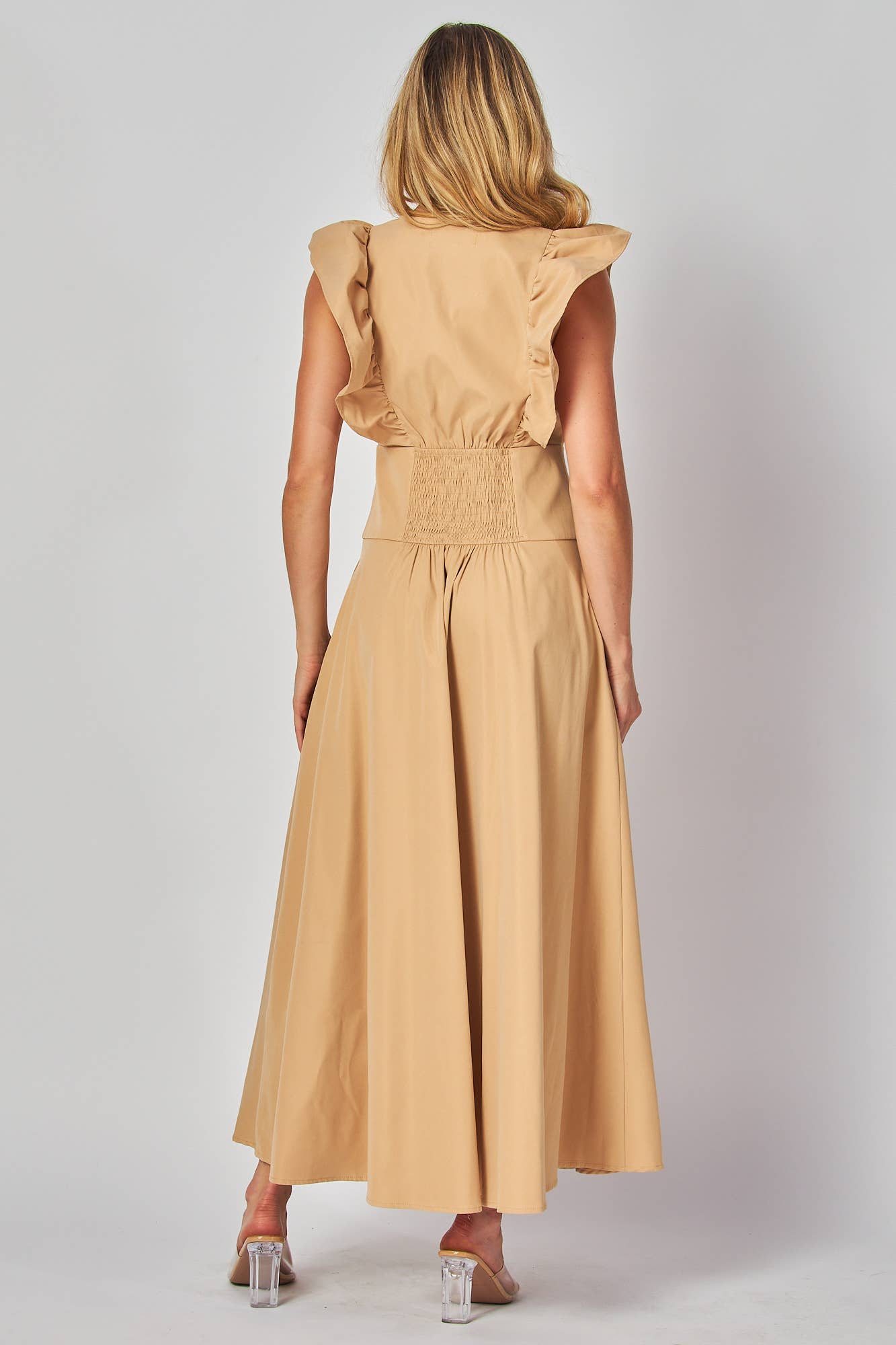 Ruffled Button Down Maxi