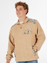 Mens Camo Tan Wesley Quarter-Zip