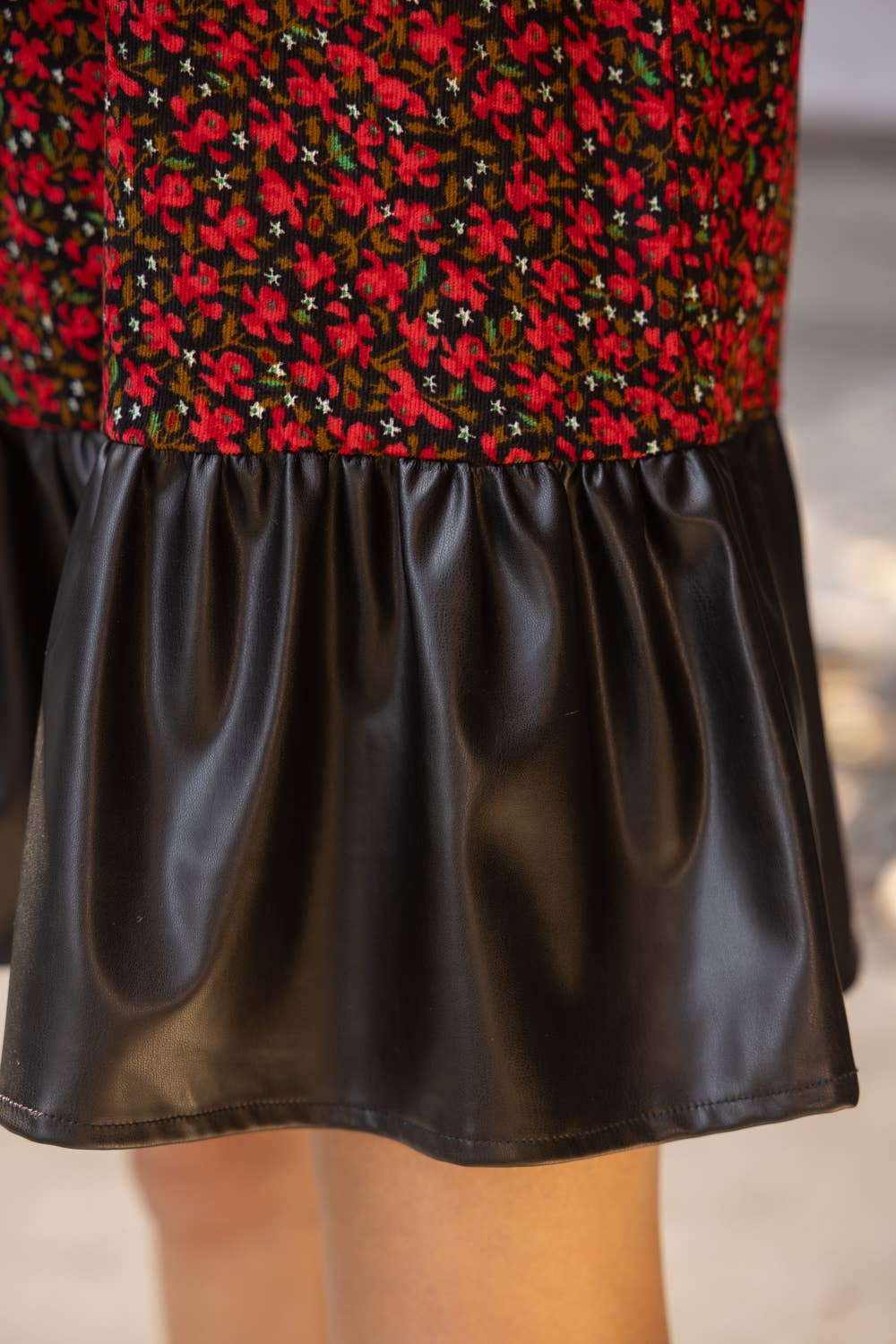 Faux Leather Dress