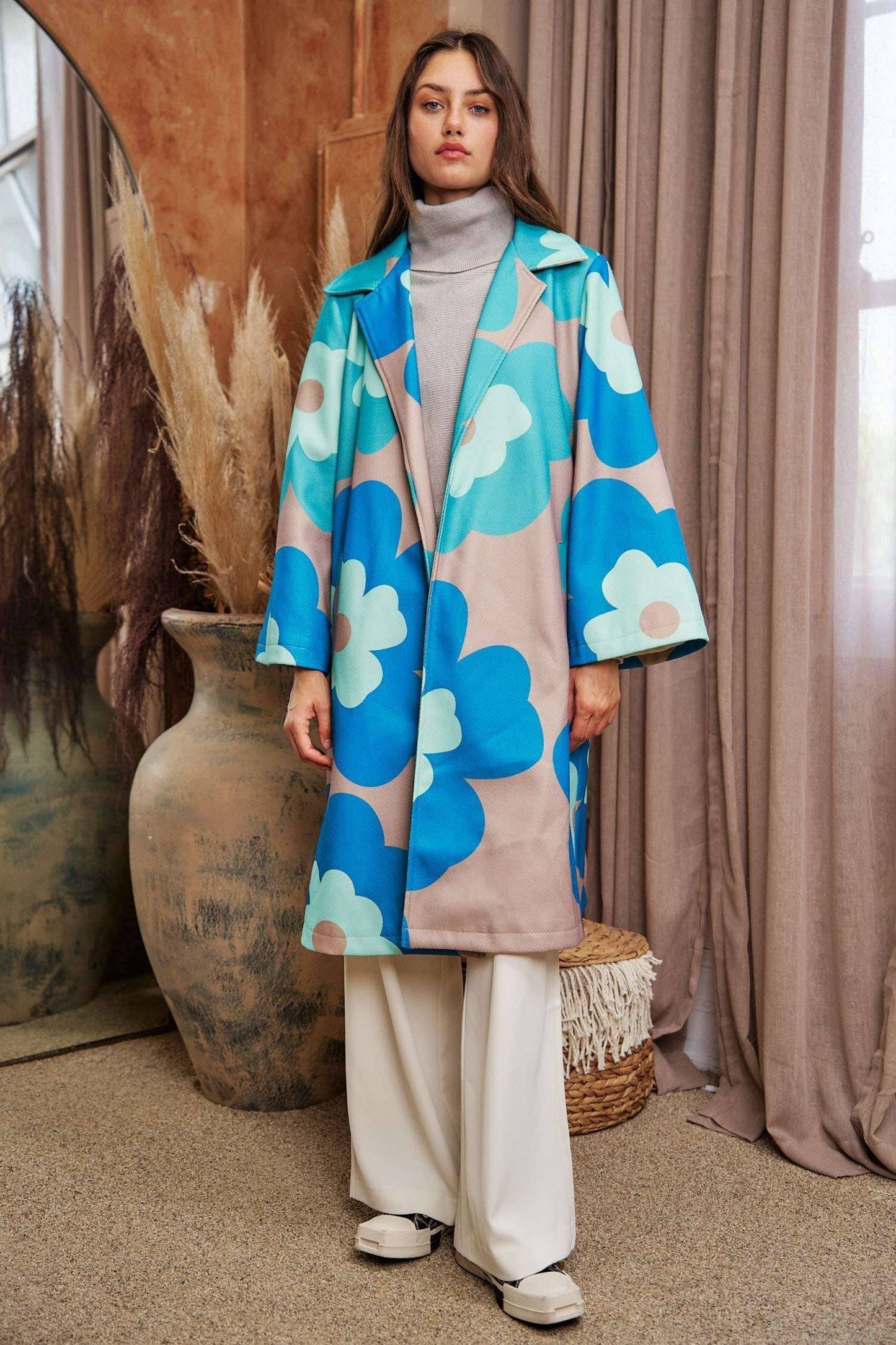 Retro Floral Coat