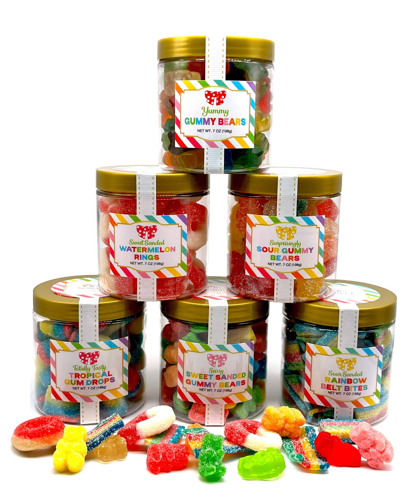 Candy Sugar Stacks - Everyday Sour Rainbow Belt Bites