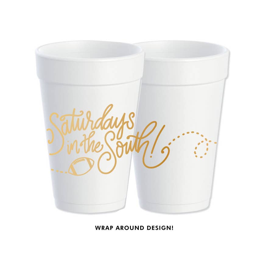 Saturdays in the South (6 colors) | Game Day Foam Cups