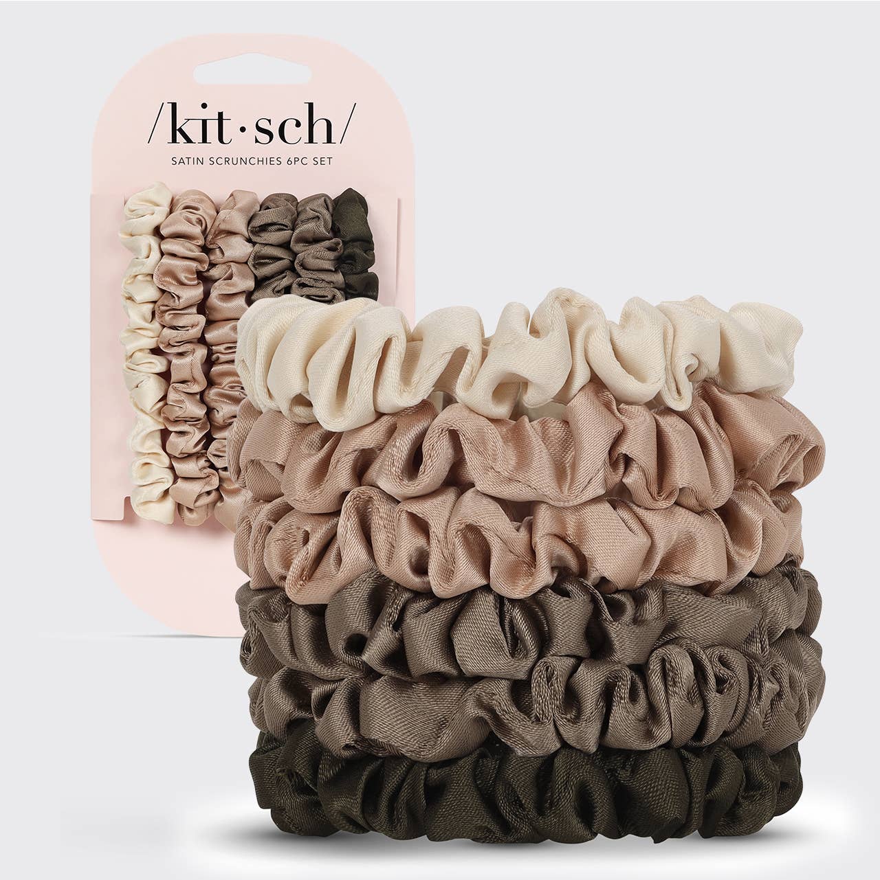 Ultra Petite Satin Scrunchies - 6 Piece