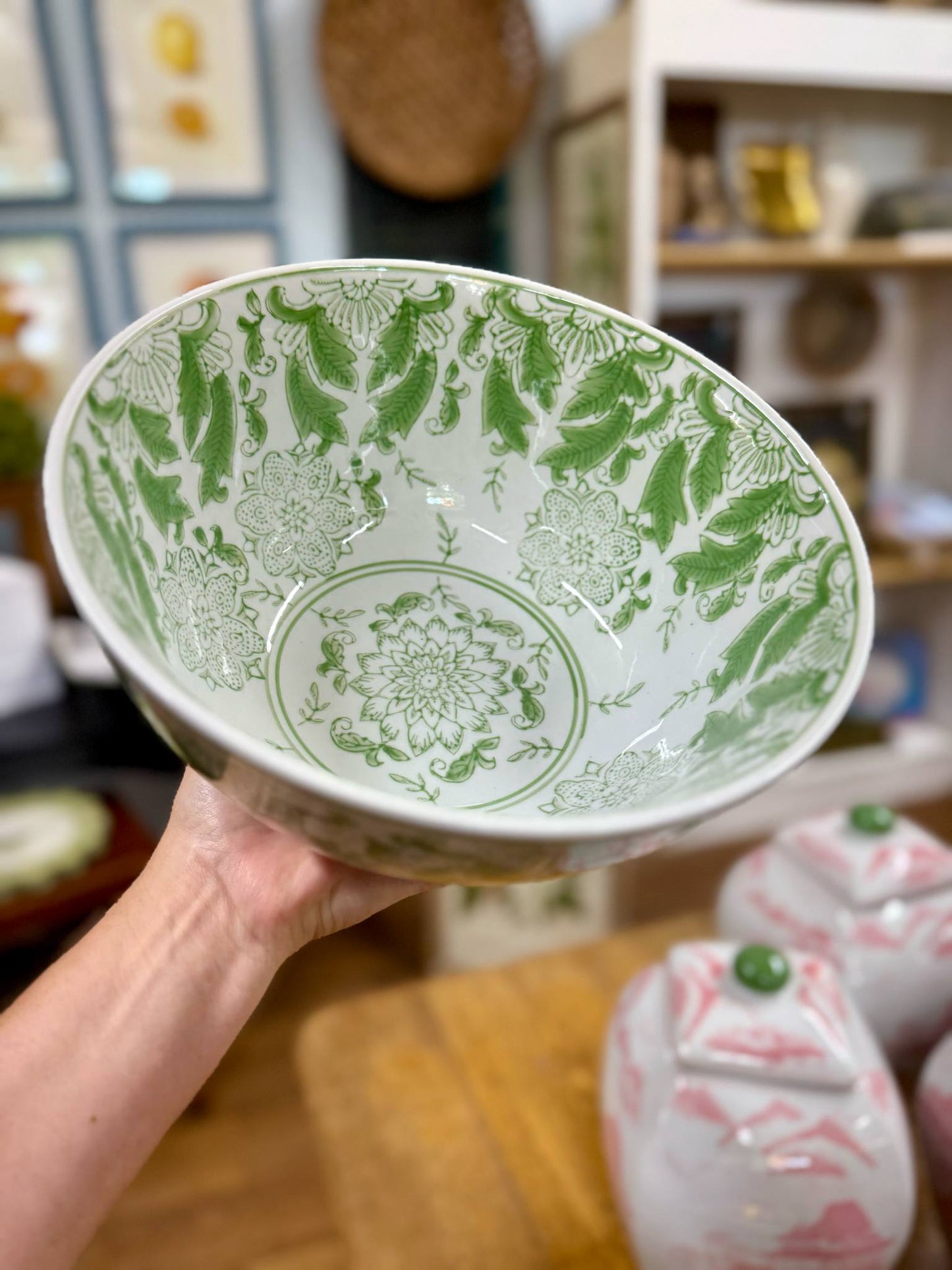 Green Stoneware Bowl
