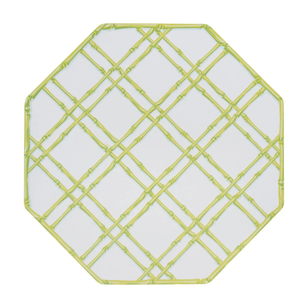 Bamboo Screen Moss Green Placemats - 12 Per Package