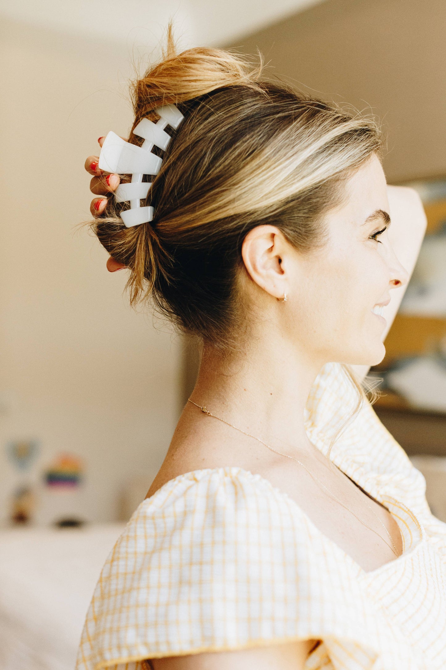 Teleties - Classic Coconut White Large Hair Clip