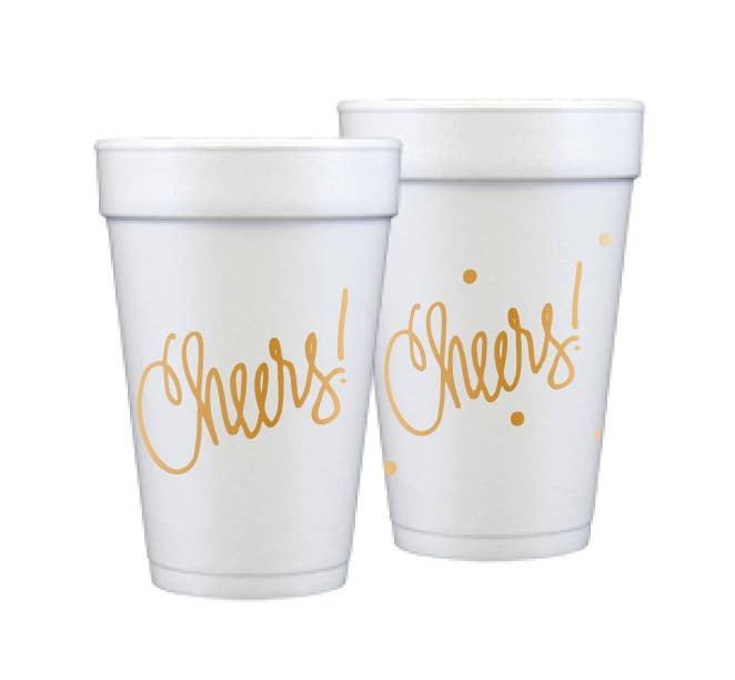 Cheers! | Foam Cups with Polka Dots