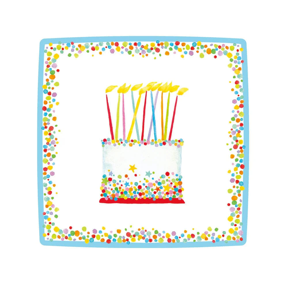 Birthday Cake Square Salad & Dessert Plates