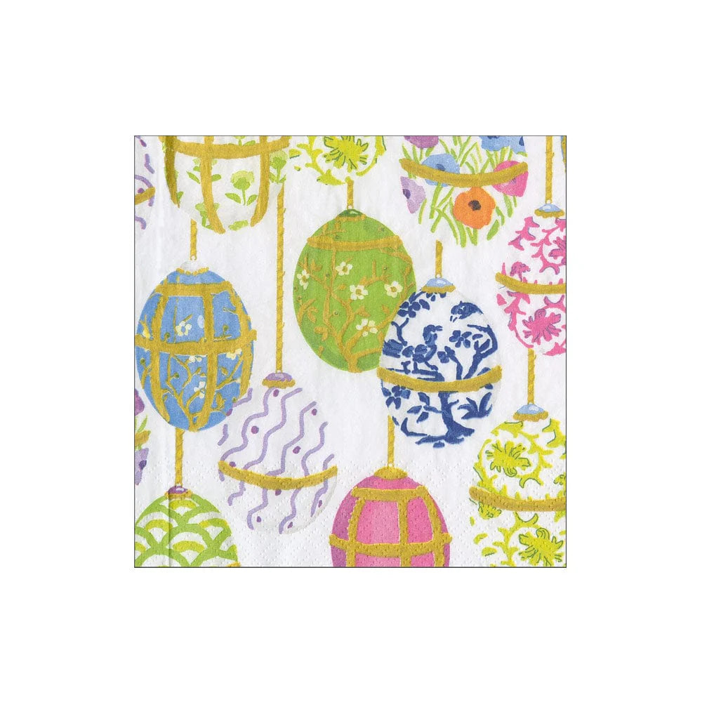 Caspari Les Oeufs Cocktail Napkin