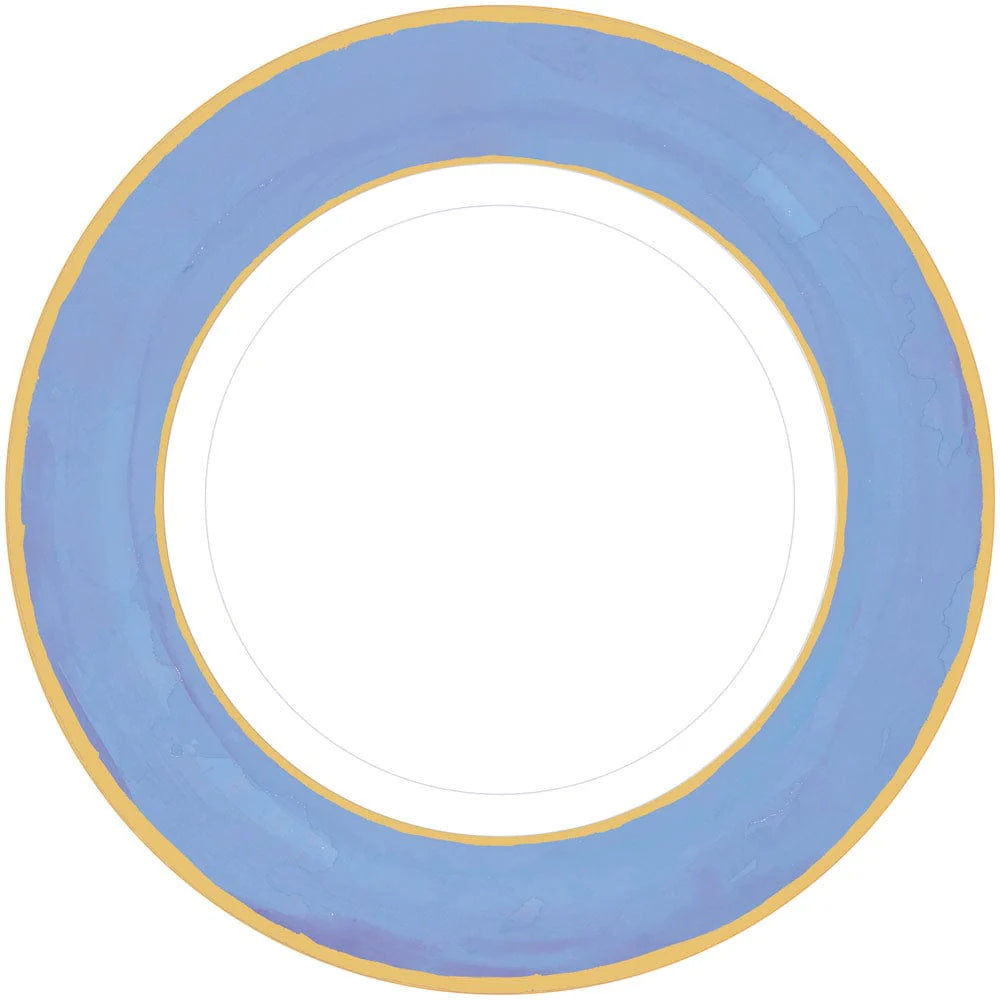 Caspari Watercolor Blue Luxury Paper Dinner Plates