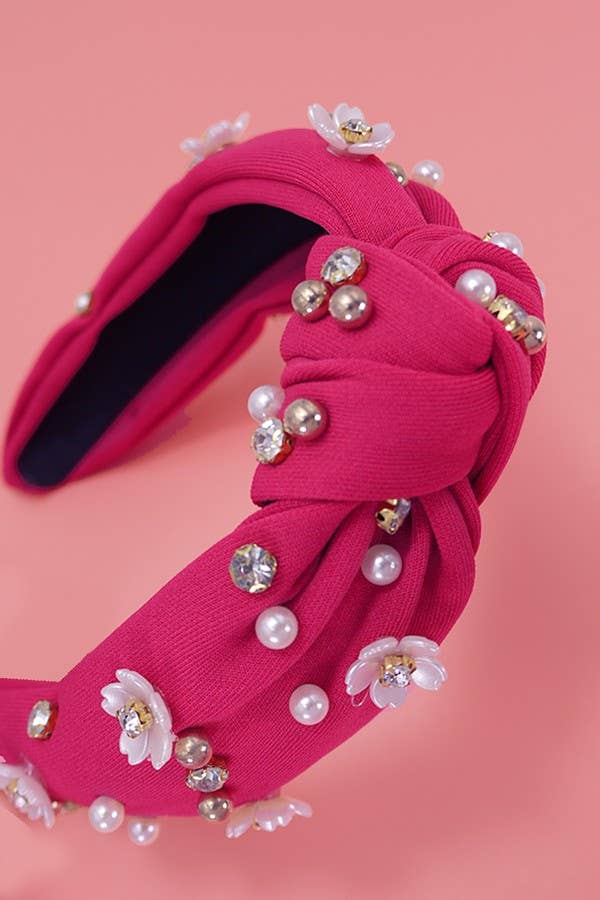 Flower + Pearl Headband