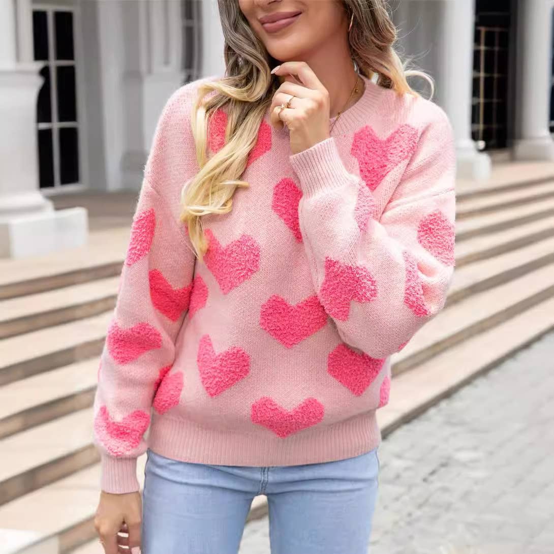 Pink Heart Sweater