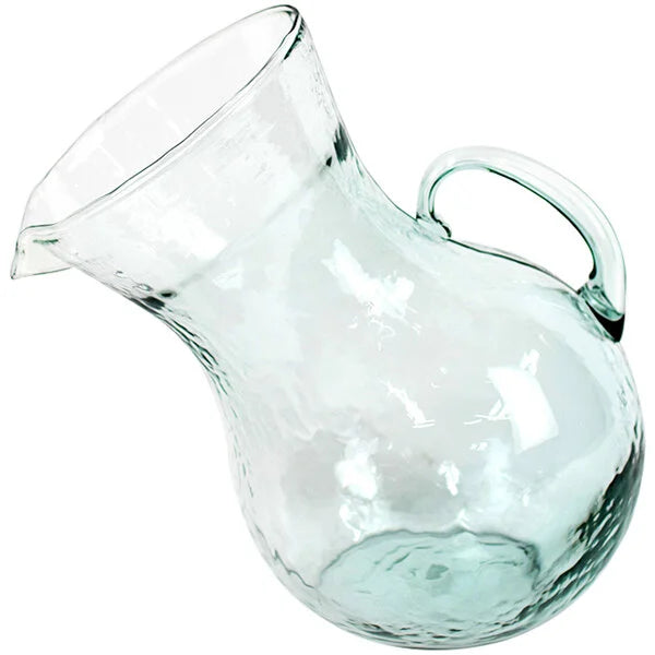 Large Glass Tilted Pitcher