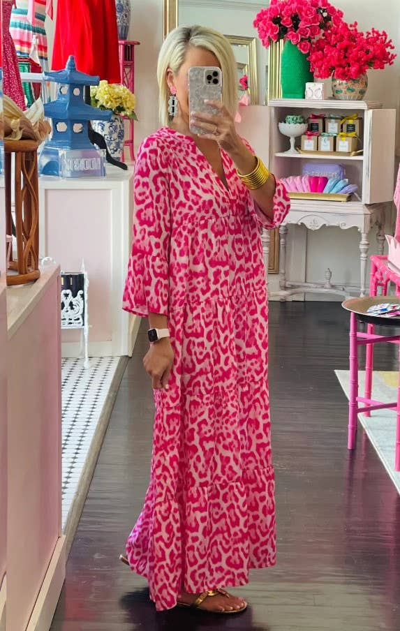 Pink Leopard Dress