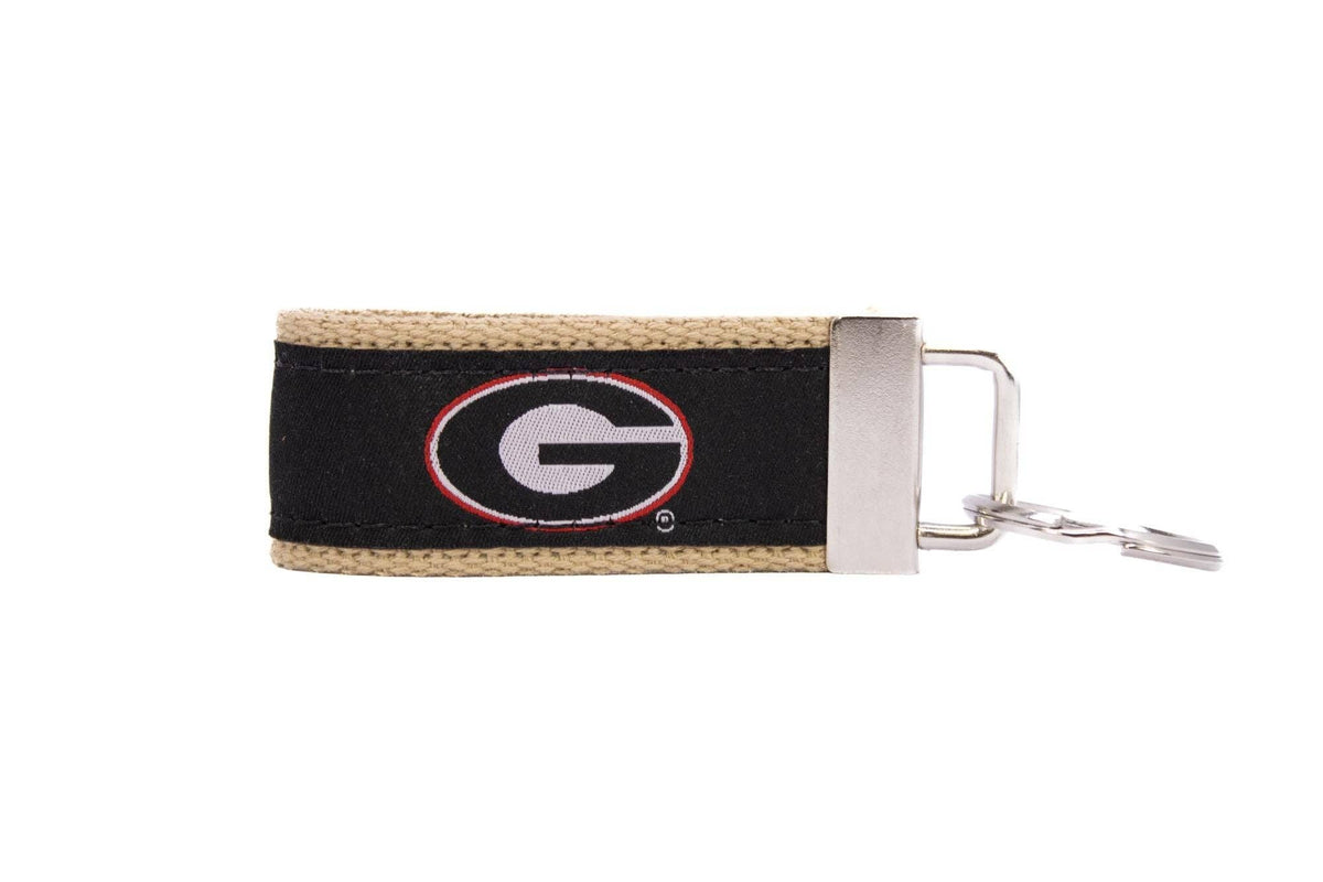 Georgia Bulldogs Collegiate Woven Ribbon Key Chain