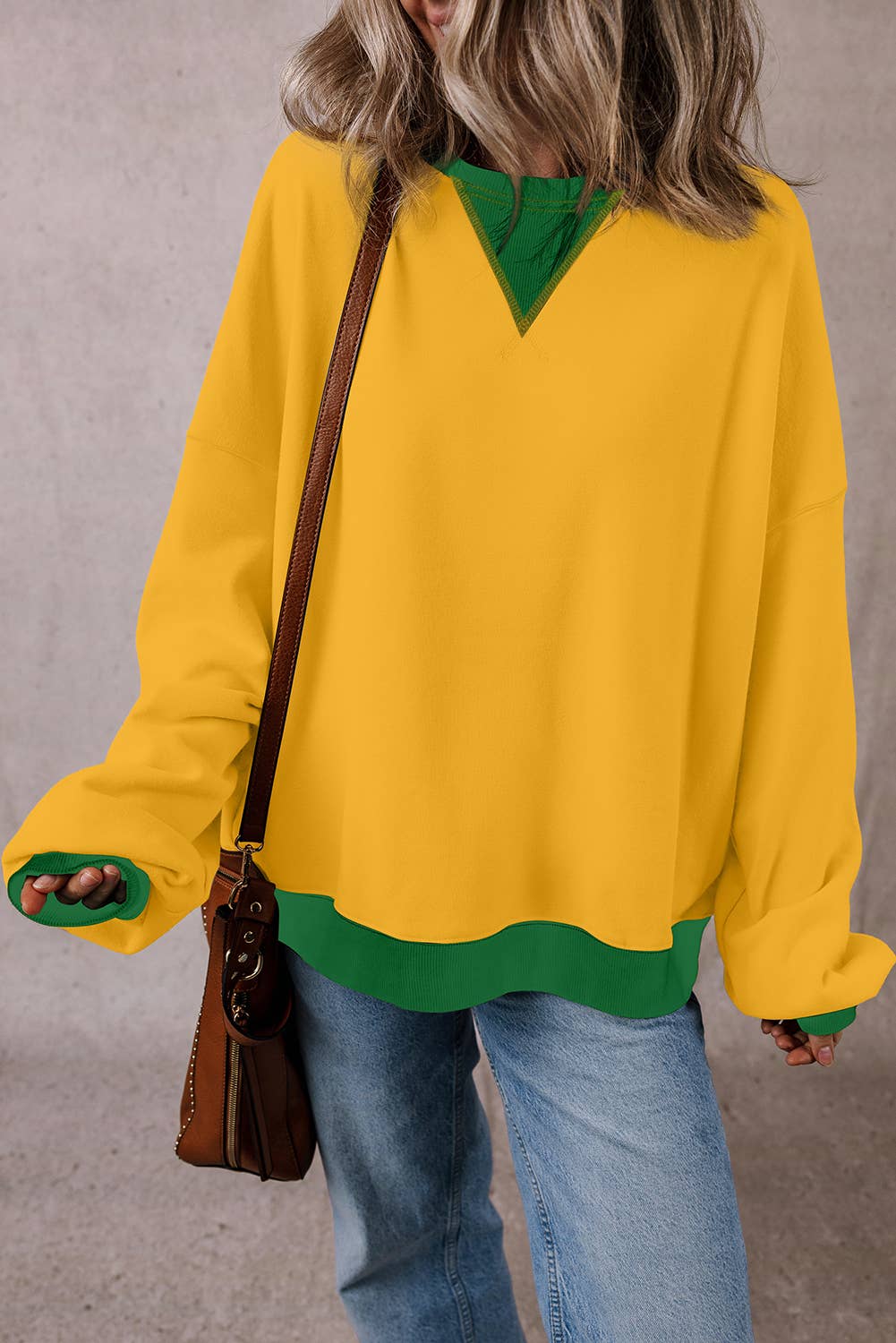 Colorblock Oversized Sweatshirt