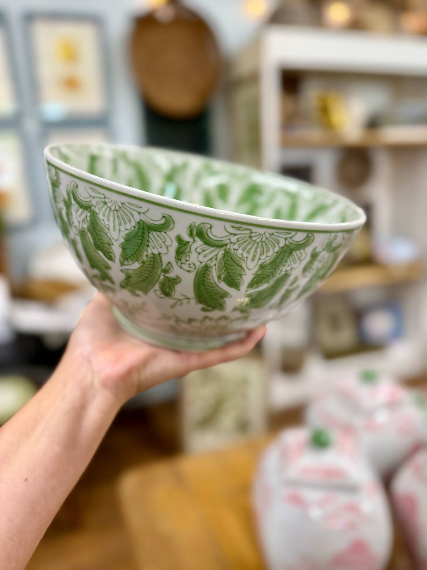 Green Stoneware Bowl