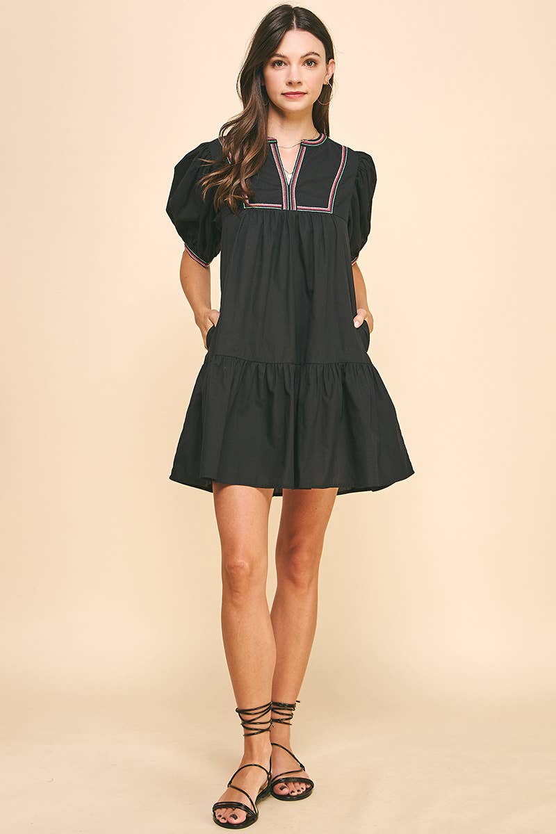 Tape Trim Dress