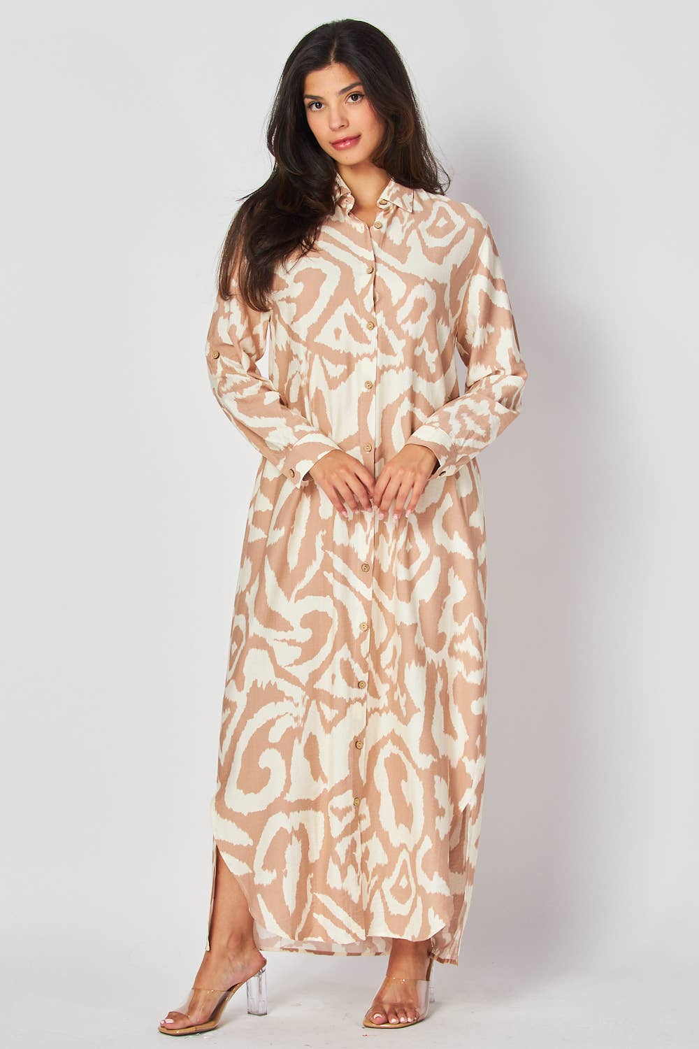 Taupe Button Down Maxi