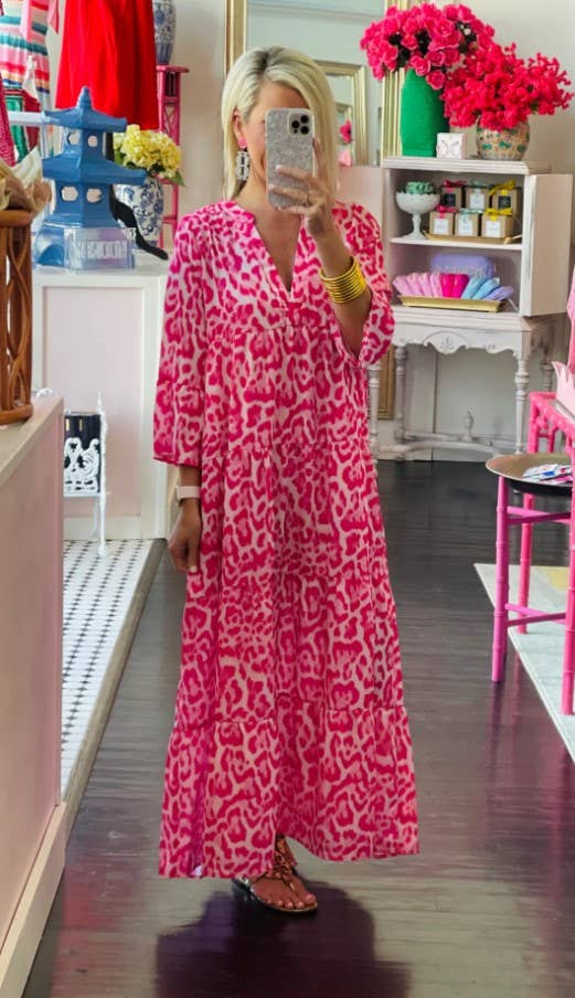 Pink Leopard Dress