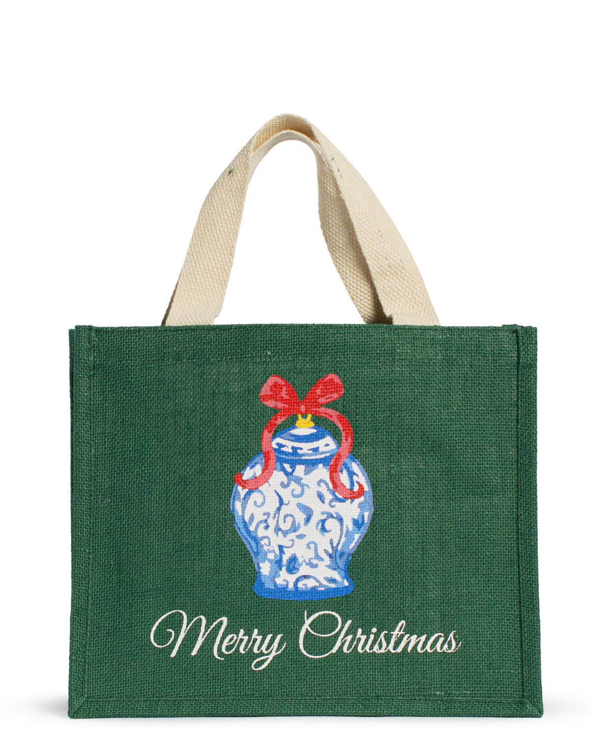 Chinoiserie Merry Christmas Gift Tote