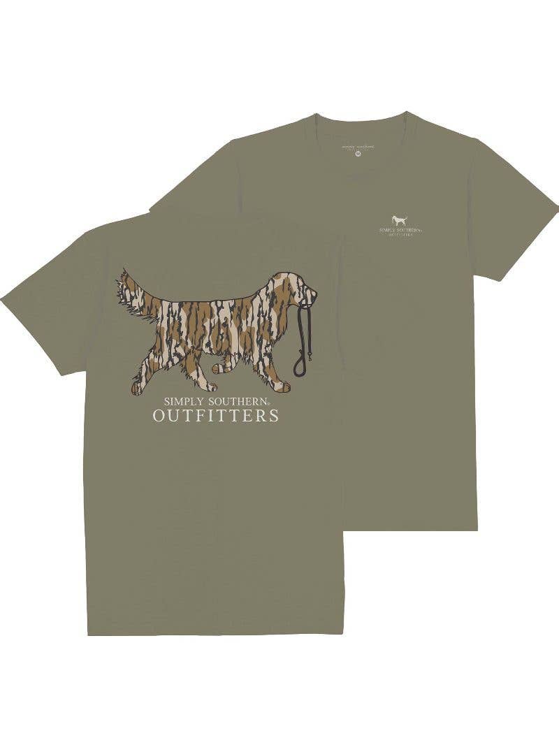 Mens Tree Camo Dog T-Shirt