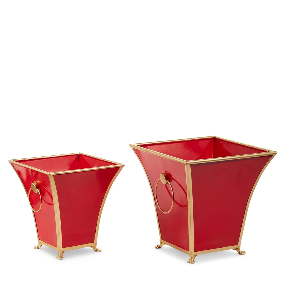 Red and Gold Cache Pots