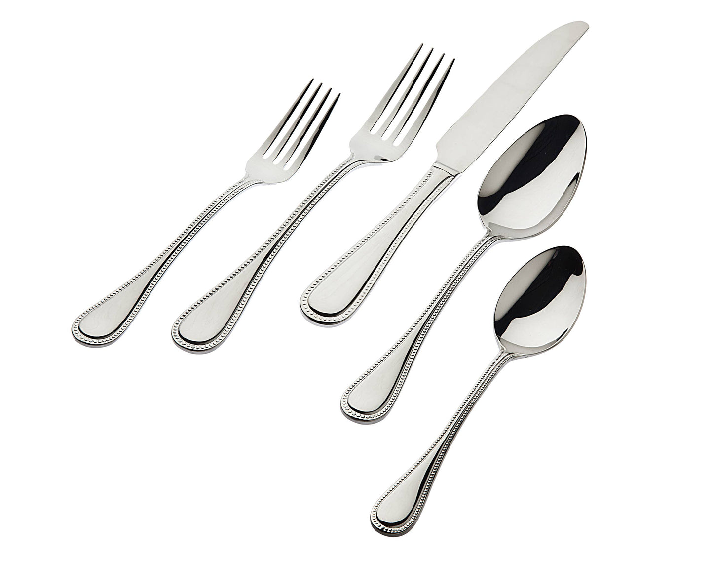 18/0 Stainless Steel 20pc Bead Flatware Set - Service for Four