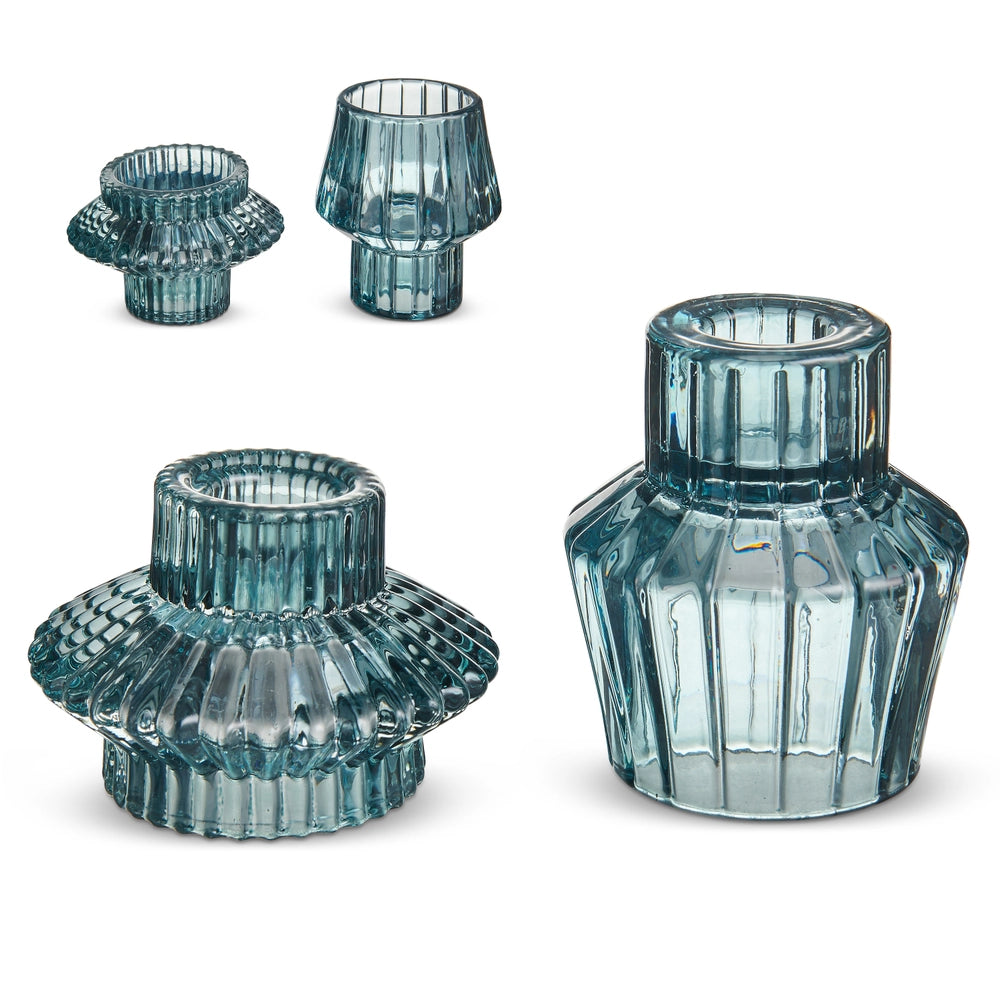 Blue Vintage Candle Holders