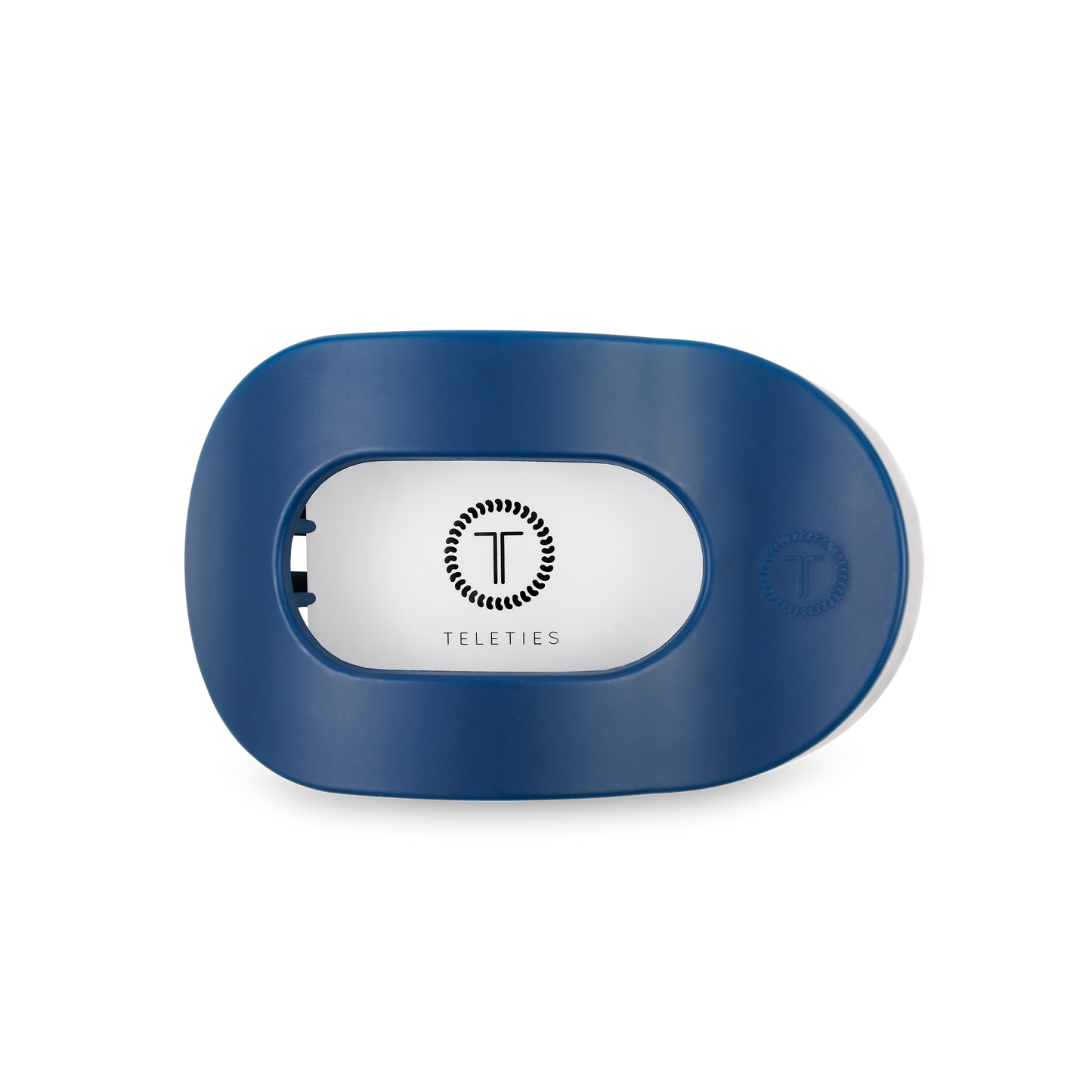 Navy Teleties Flat Hair Clip in Medium