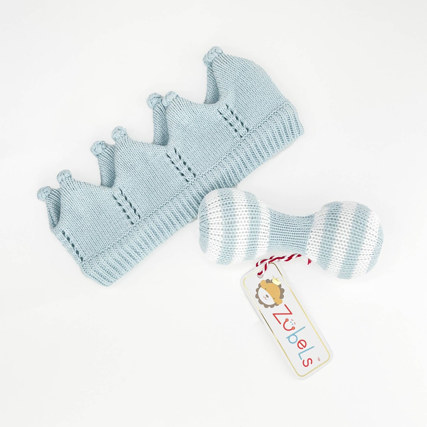 Knit Rattle in Blue
