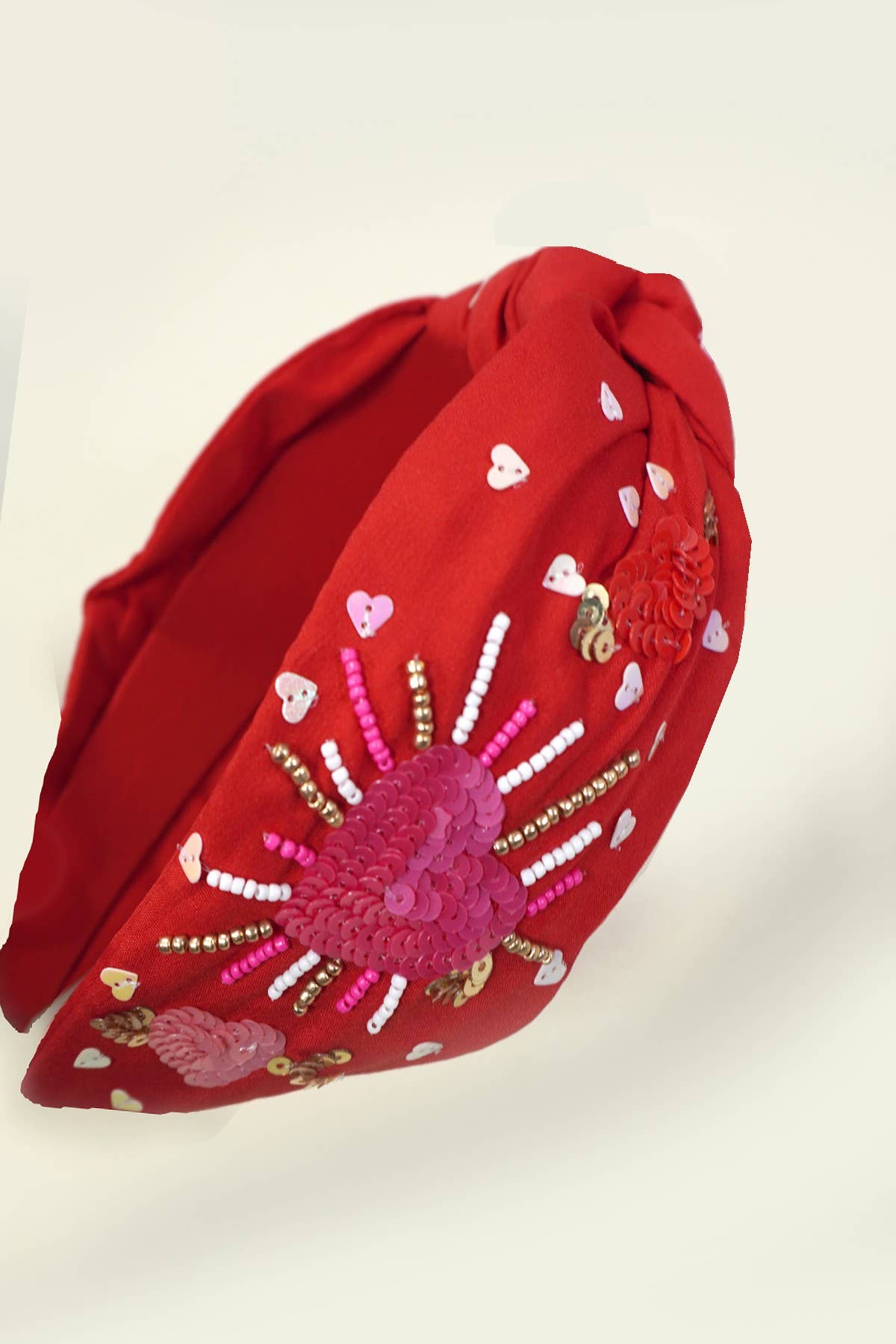 Red Beaded Headband