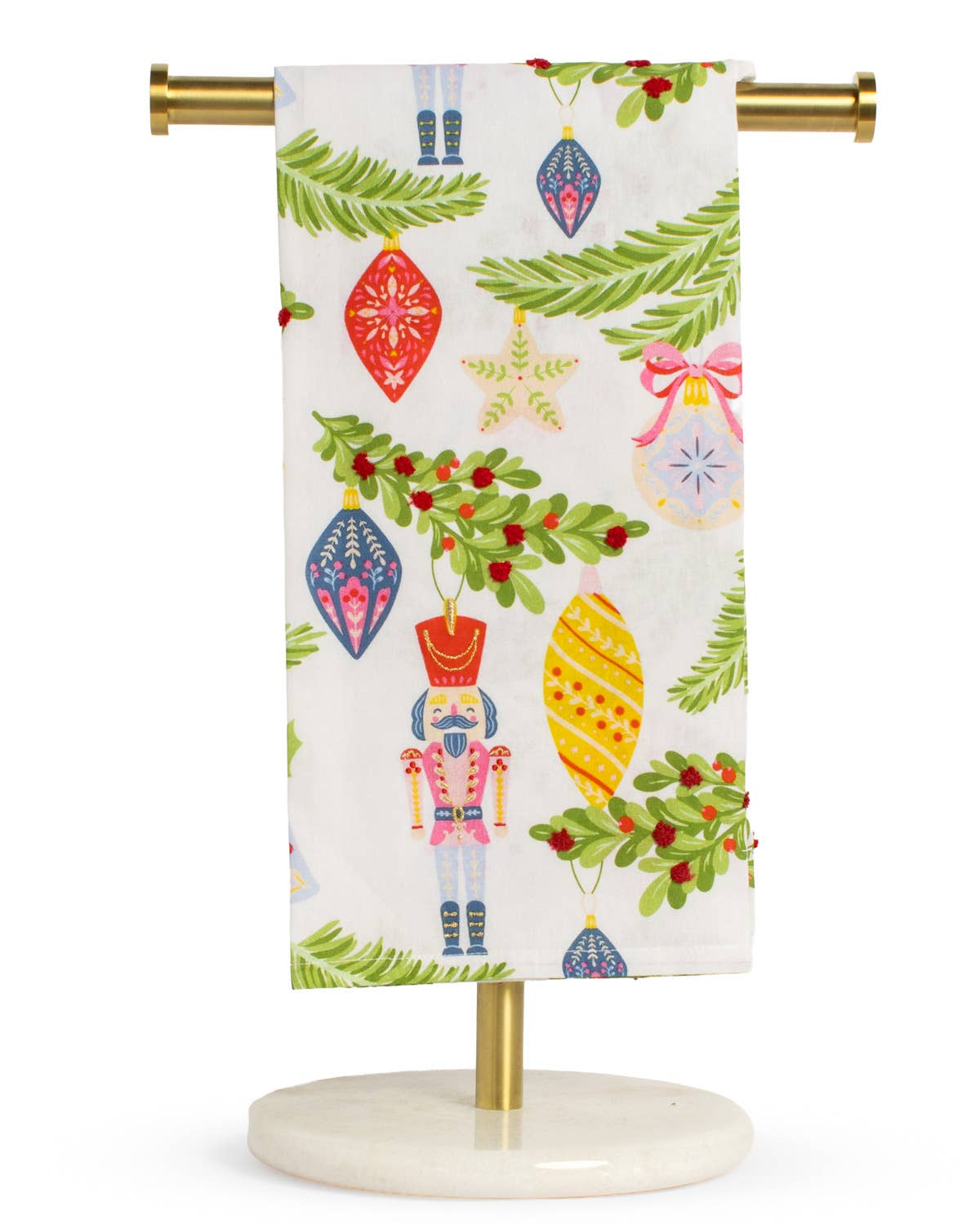 Festive Nutcracker Hand Towel White/Multi