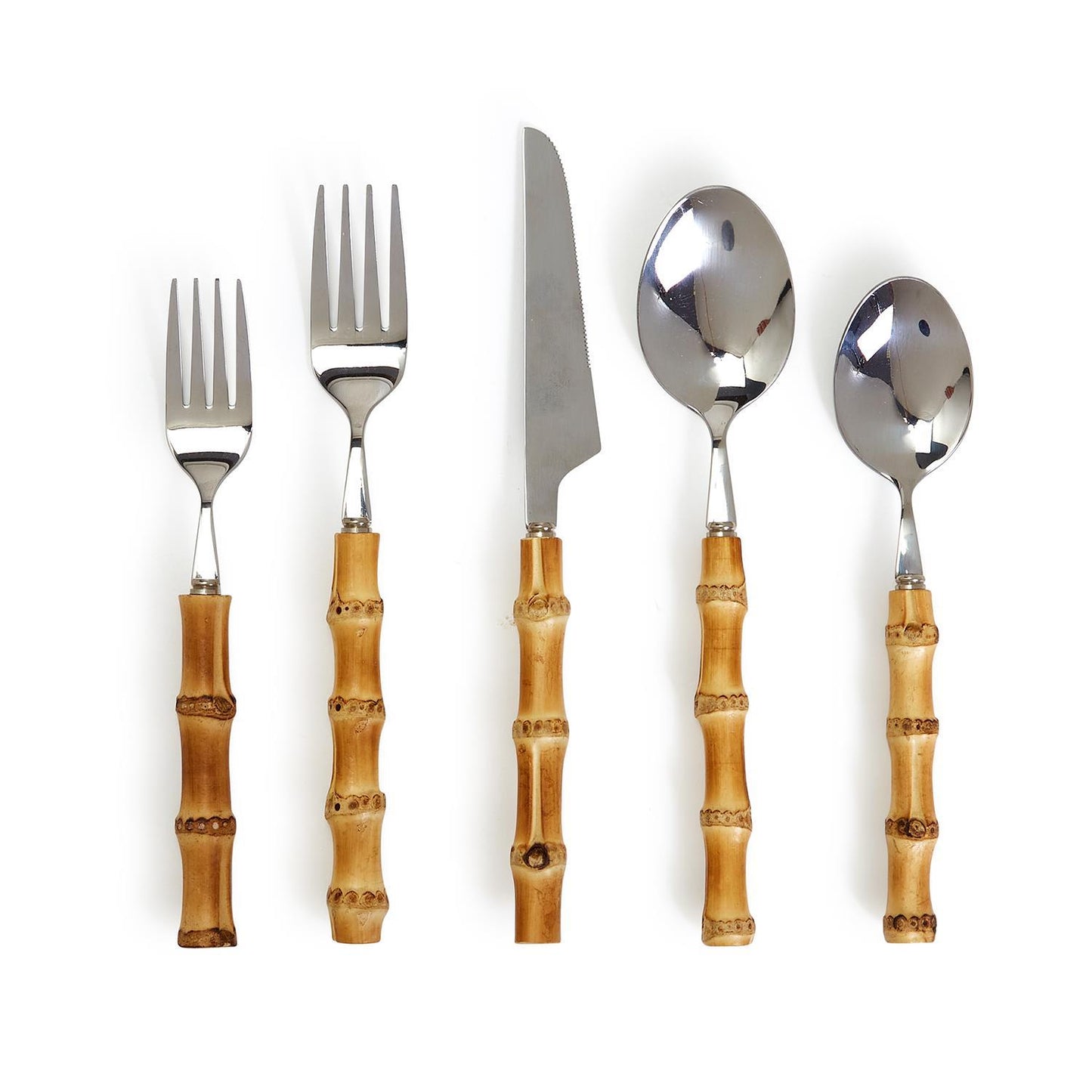Natural Bamboo 5 Pc Flatware