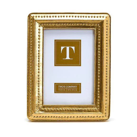 Gold Beaded Edge Photo Frame