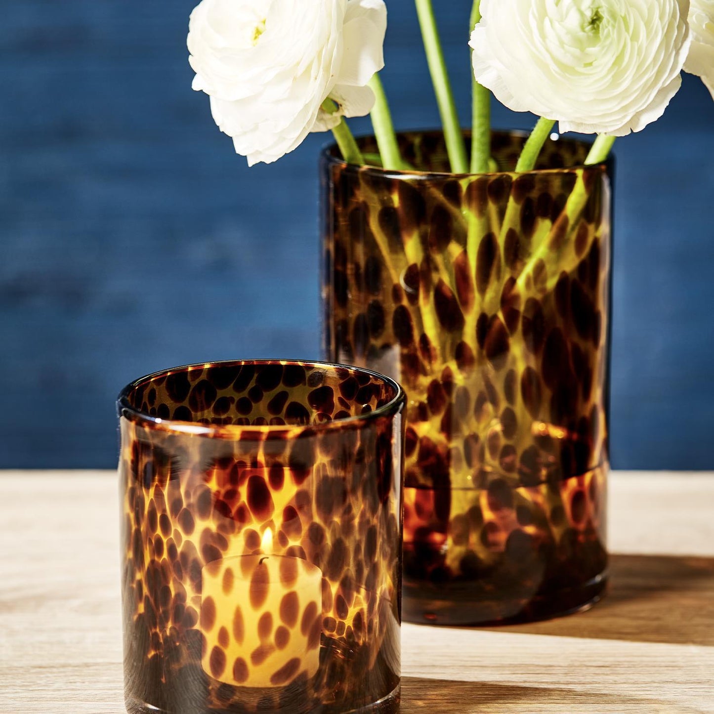 Tortoise Shell Candleholder/Vases