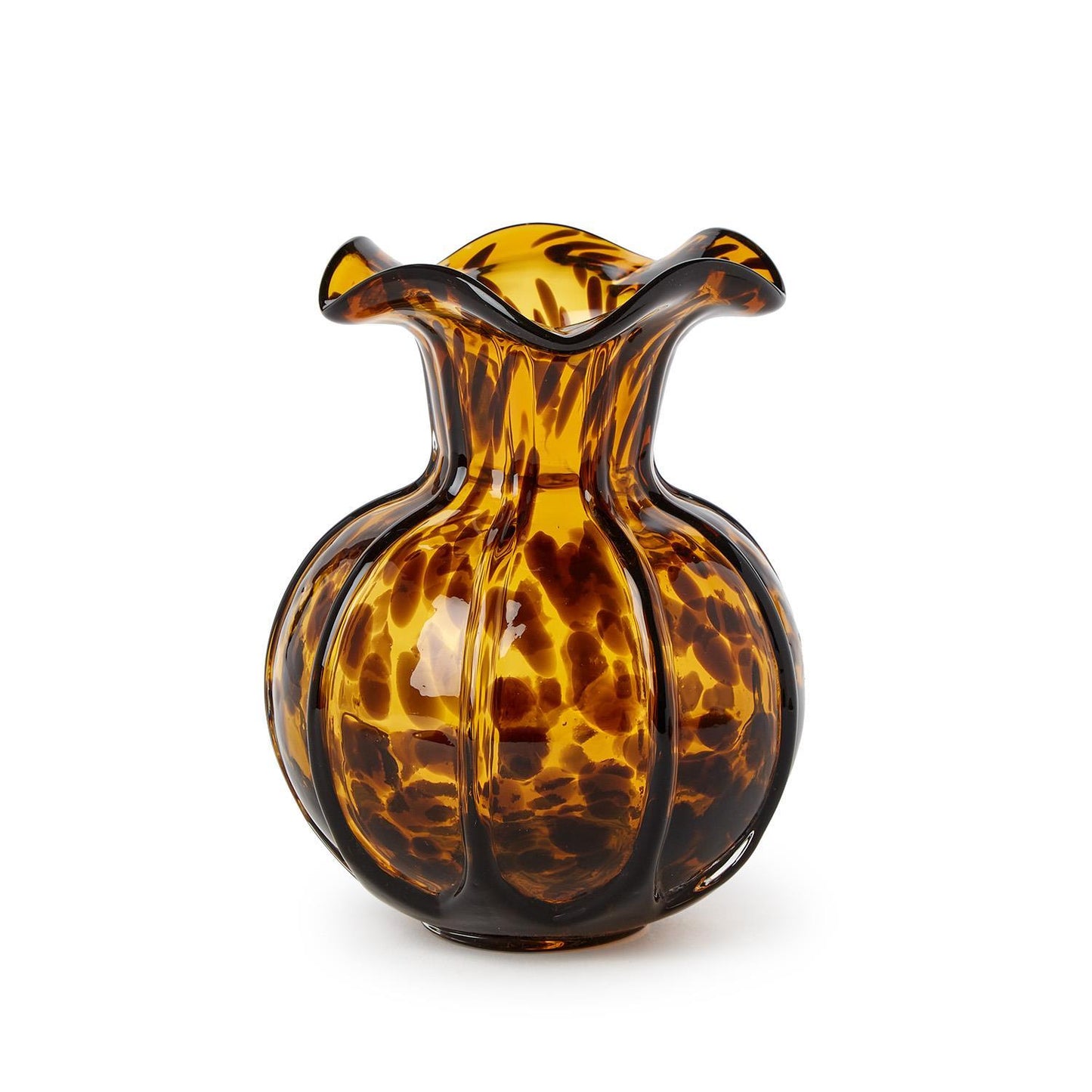 Ruffled Edge Spotted Vase