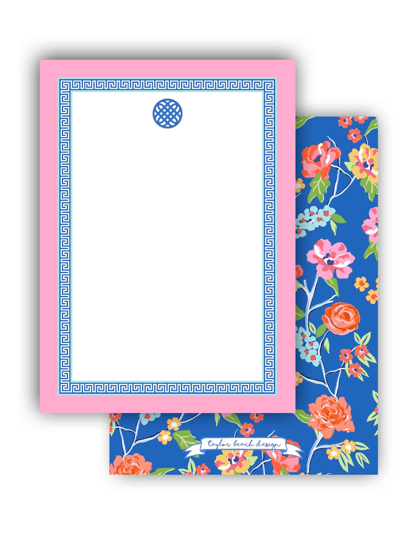 Conservatory Garden Flat Note Card, Indigo