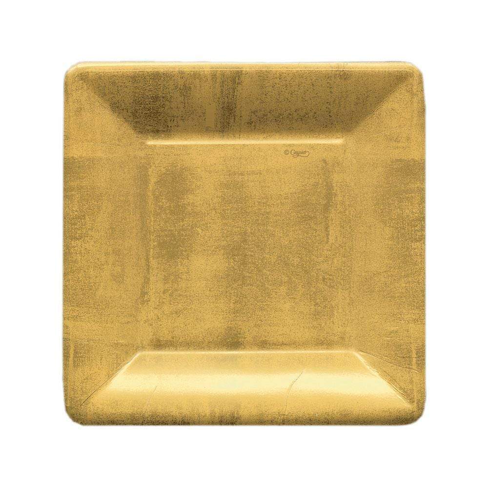 Gold Leaf Sq Salad/dessert Plates Square