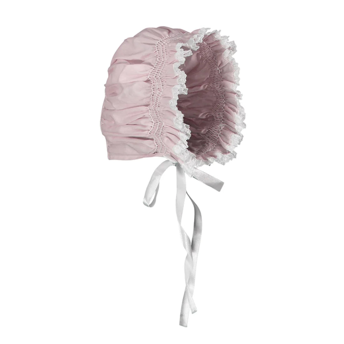 Girls Smocked Lace Bonnet
