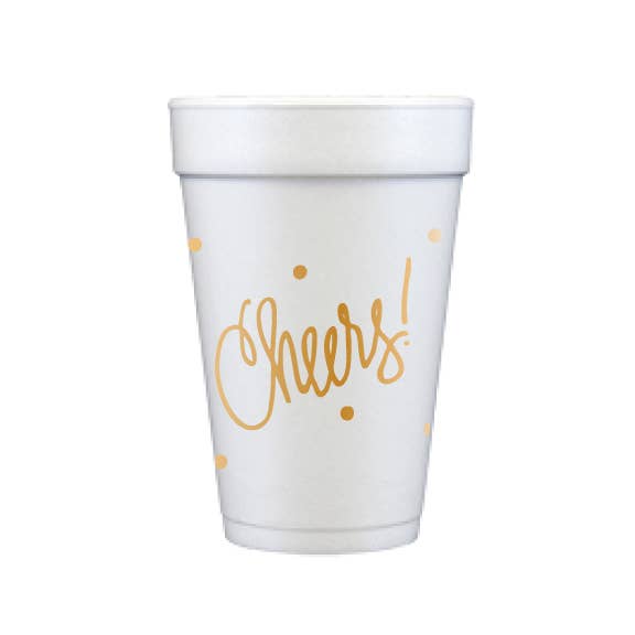 Cheers! | Foam Cups with Polka Dots