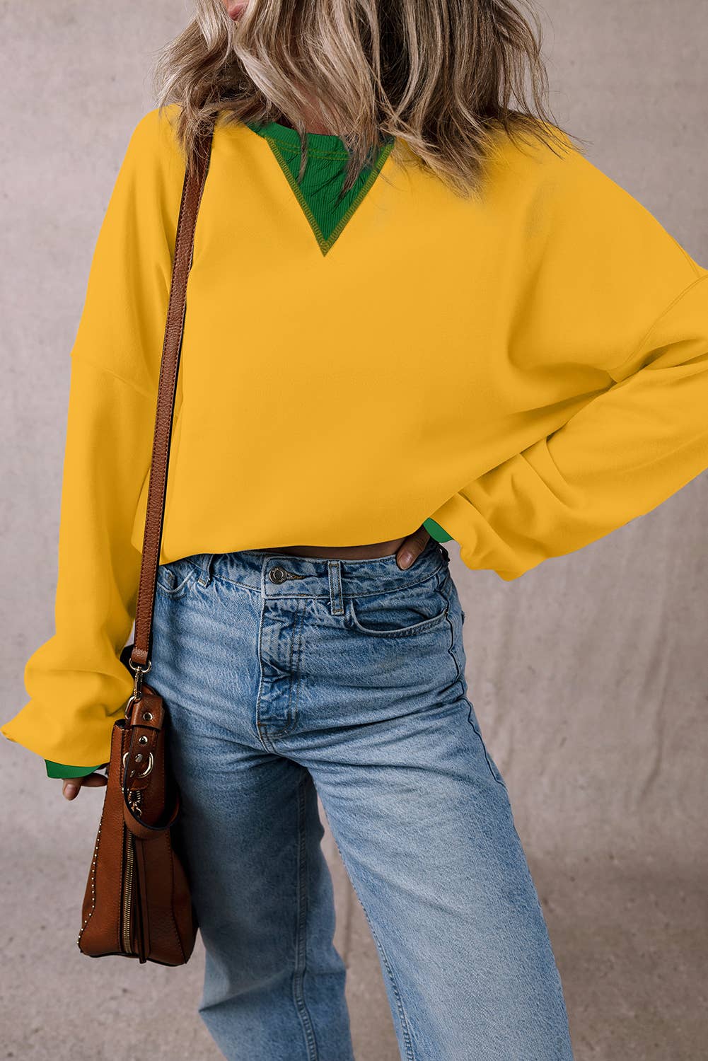 Colorblock Oversized Sweatshirt