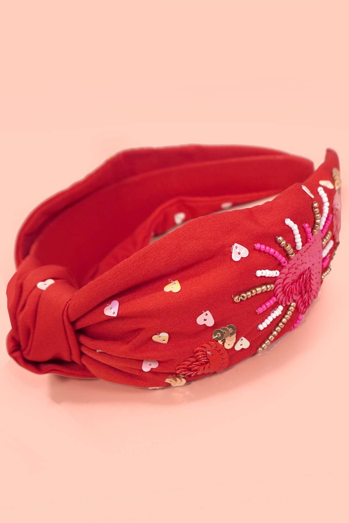 Red Beaded Headband