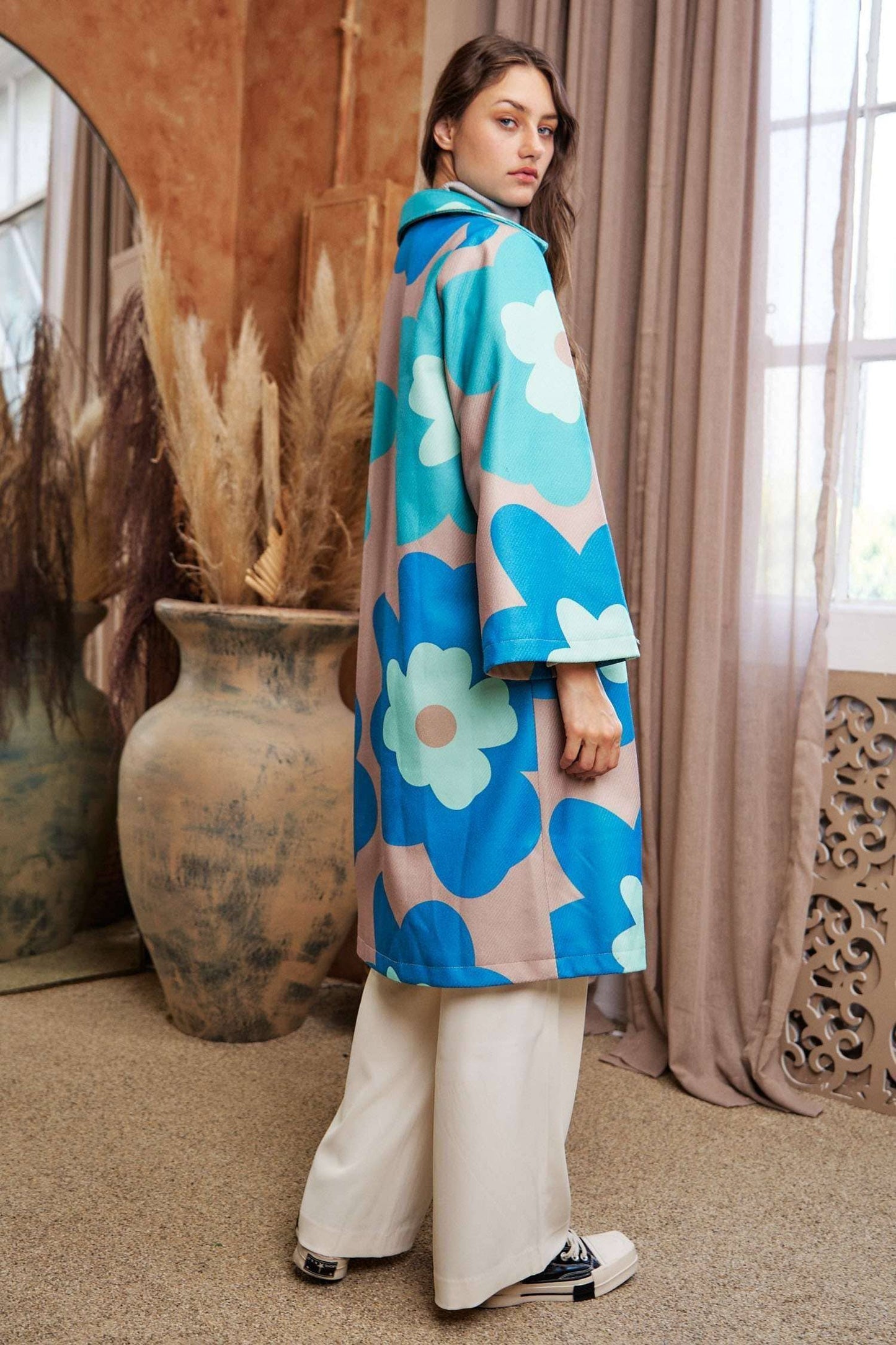 Retro Floral Coat