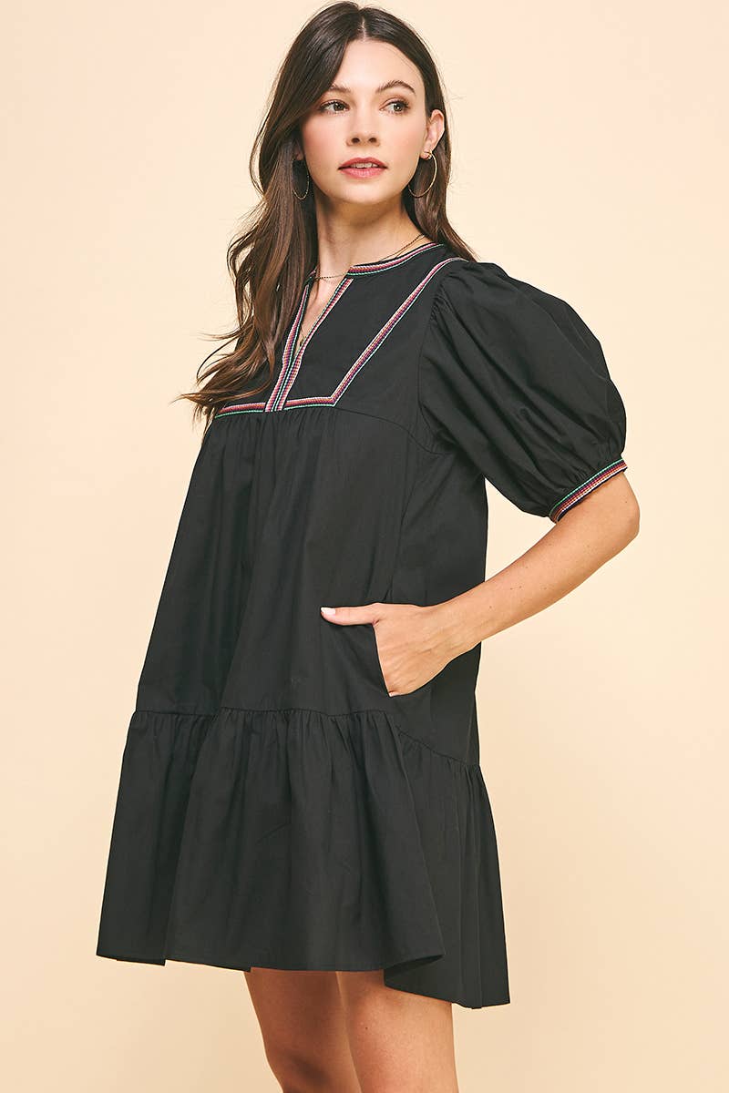 Tape Trim Dress