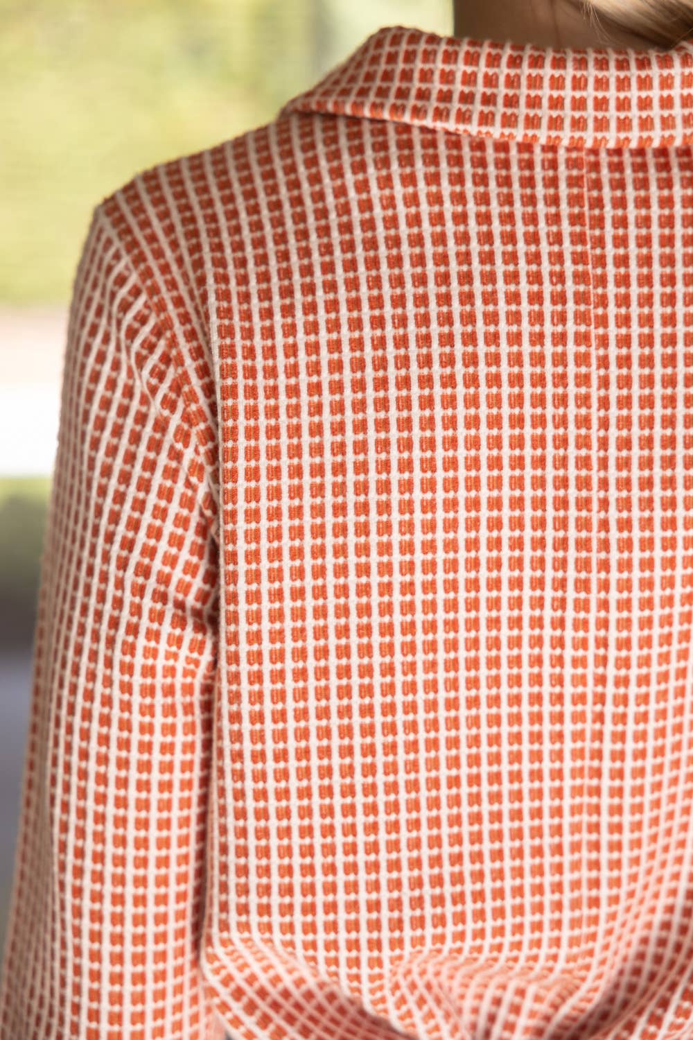 Stripe Band V neck Top