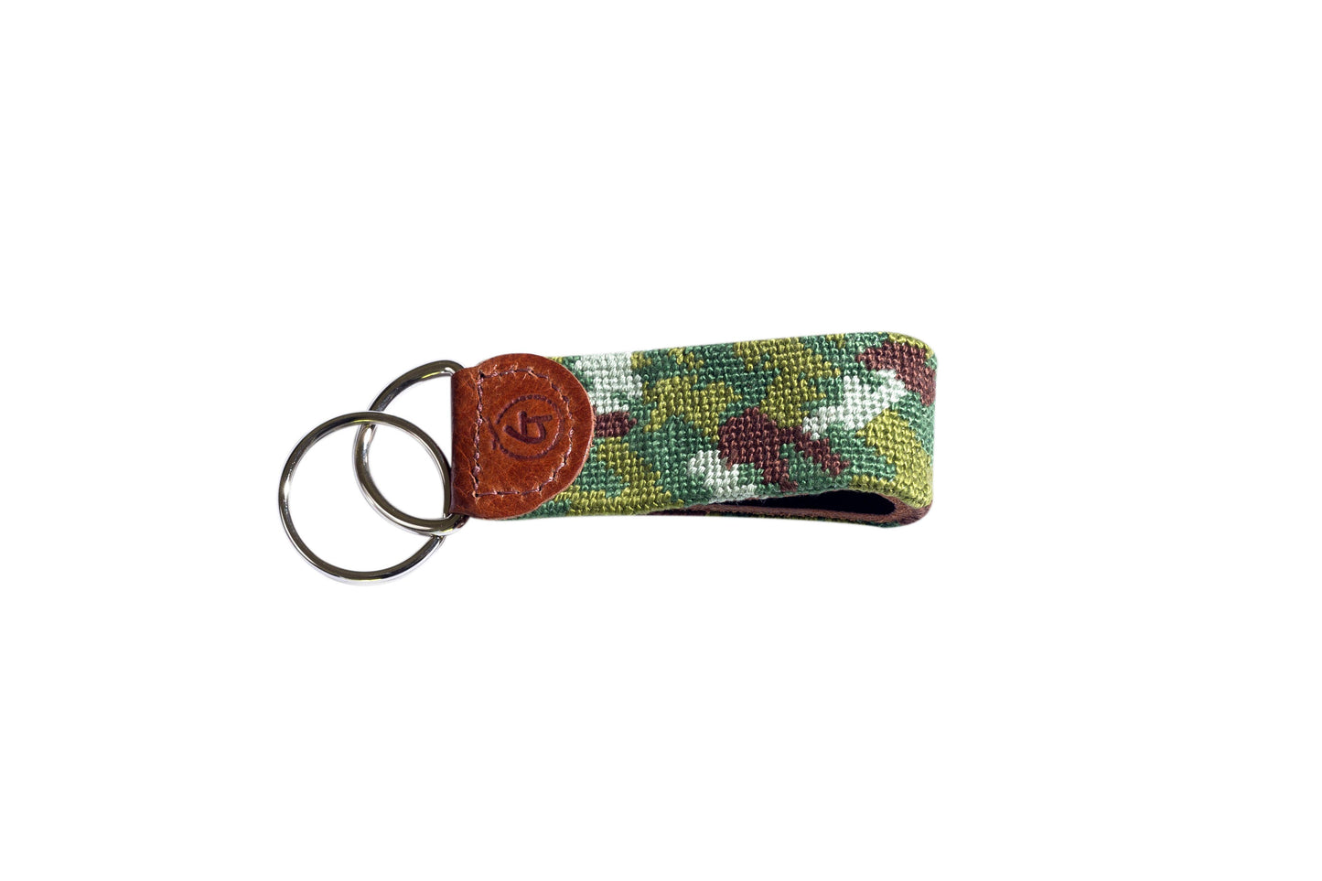 Camouflage Needlepoint Keychain