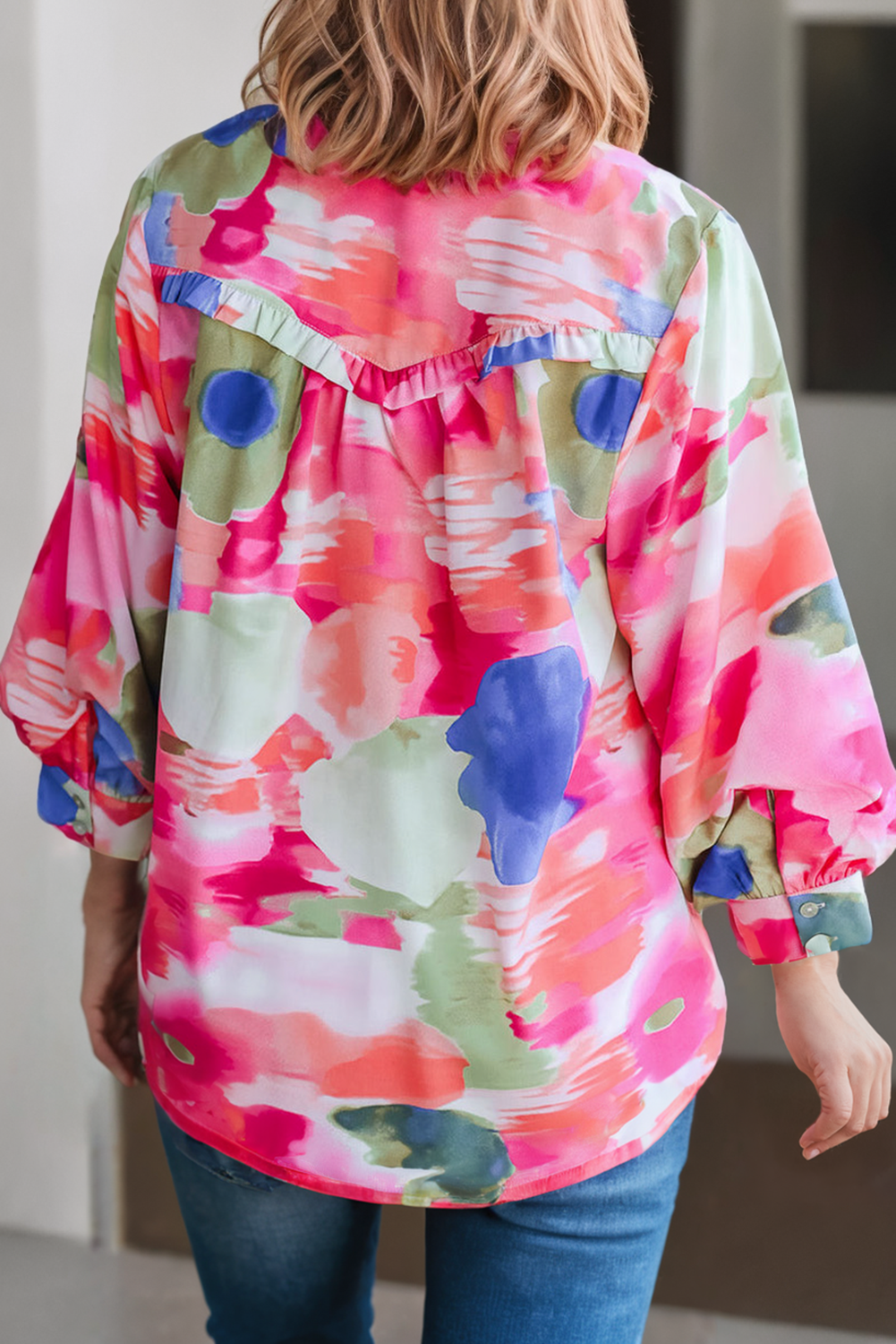 Floral Button Up Blouse