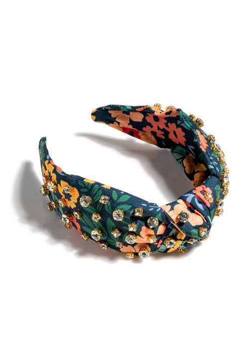 SHIRALEAH - FLORAL EMBELLISHED KNOTTED HEADBAND